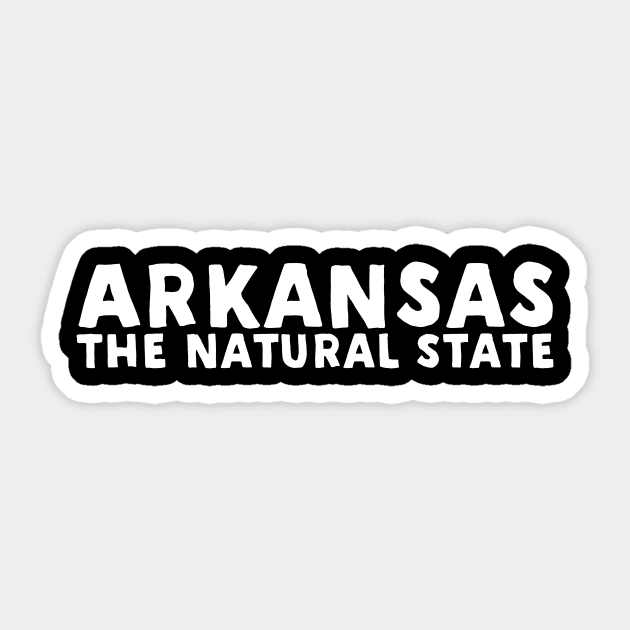 Arkansas - The Natural State Sticker by Novel_Designs